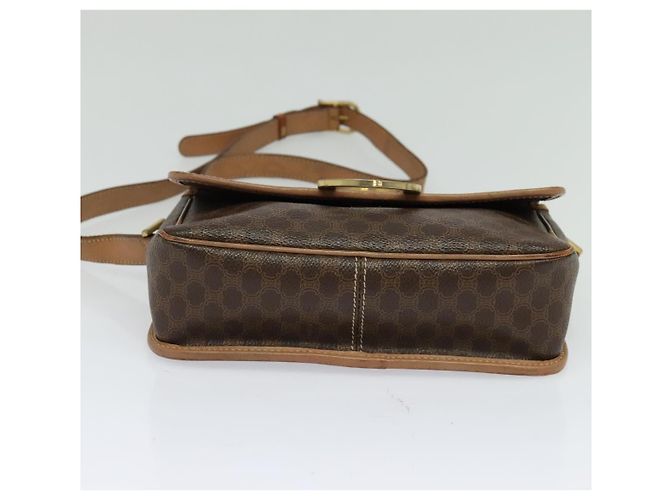 Céline CELINE Macadam Canvas Schultertasche, PVC-Leder, braun, gold, authentisch, MX424 Golden - Ansicht 9