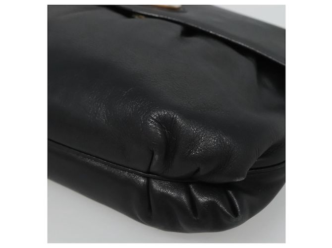 Céline Borsa a spalla CELINE in pelle nera e oro Auth hk2624 Nero D'oro - vista 10
