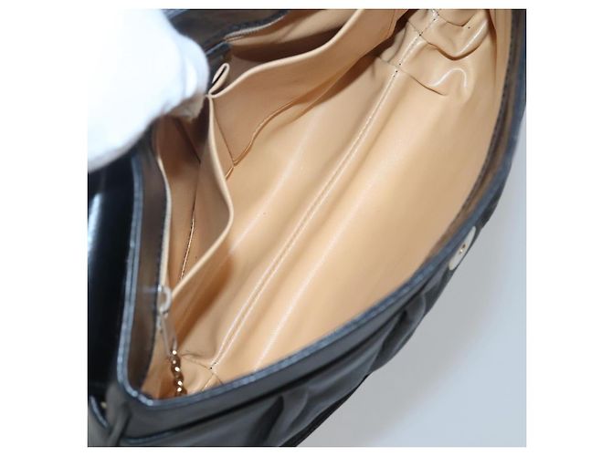 Céline Borsa a spalla CELINE in pelle nera e oro Auth hk2624 Nero D'oro - vista 15
