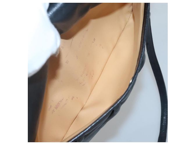 Céline Borsa a spalla CELINE in pelle nera e oro Auth hk2624 Nero D'oro - vista 20