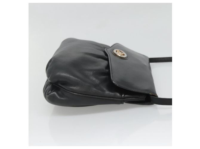Céline Borsa a spalla CELINE in pelle nera e oro Auth hk2624 Nero D'oro - vista 4
