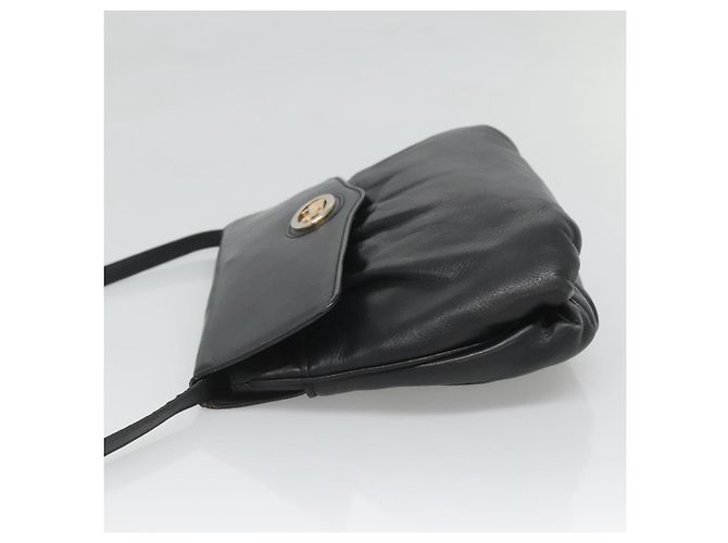 Céline Borsa a spalla CELINE in pelle nera e oro Auth hk2624 Nero D'oro - vista 5