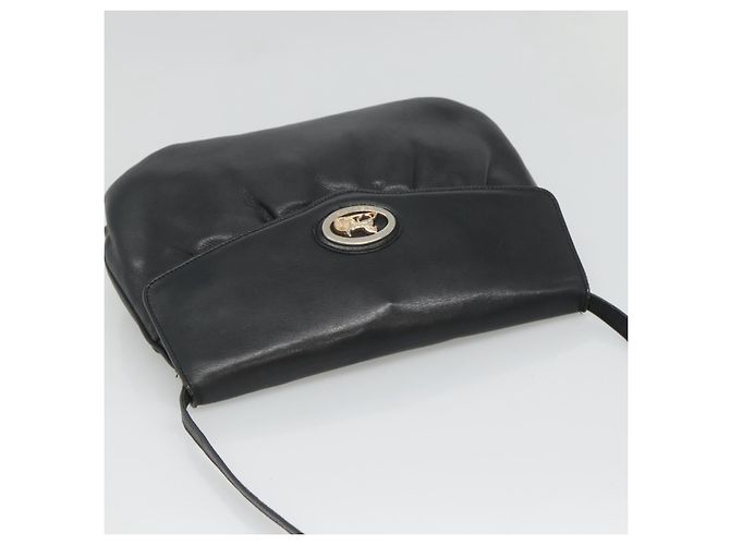 Céline Borsa a spalla CELINE in pelle nera e oro Auth hk2624 Nero D'oro - vista 6