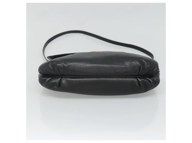 Céline Borsa a spalla CELINE in pelle nera e oro Auth hk2624 Nero D'oro - vista 9
