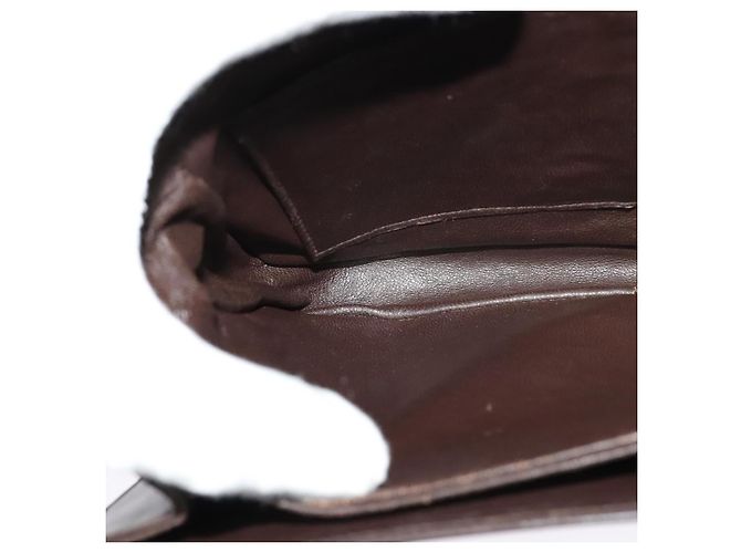 Céline Borsa a spalla CELINE C Sulky in tela marrone oro Auth BA2276 D'oro - vista 19