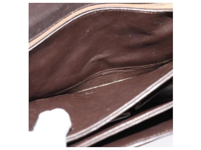 Céline Borsa a spalla CELINE C Sulky in tela marrone oro Auth BA2276 D'oro - vista 21