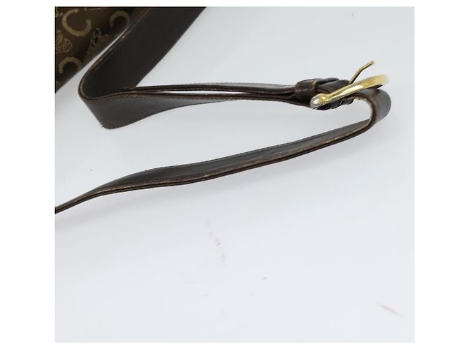 Céline Borsa a spalla CELINE C Sulky in tela marrone oro Auth BA2276 D'oro - vista 7