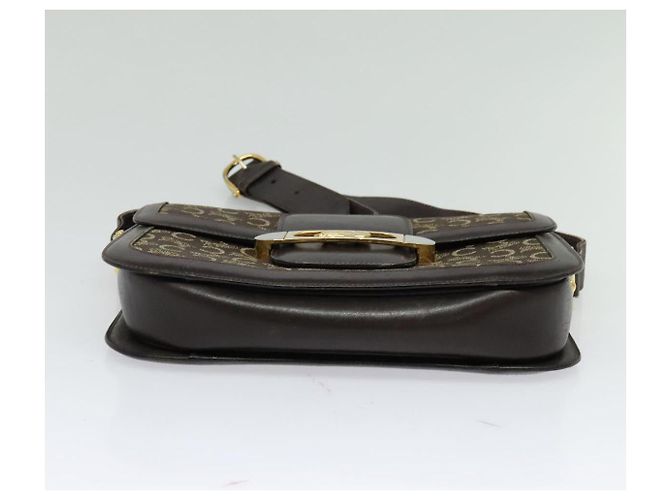 Céline Borsa a spalla CELINE C Sulky in tela marrone oro Auth BA2276 D'oro - vista 9