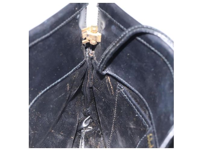 Borsa a spalla Salvatore Ferragamo in pelle nera e oro Auth 122966 Nero D'oro - vista 18
