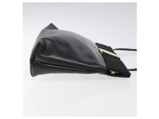 Borsa a spalla Salvatore Ferragamo in pelle nera e oro Auth 122966 Nero D'oro - vista 4