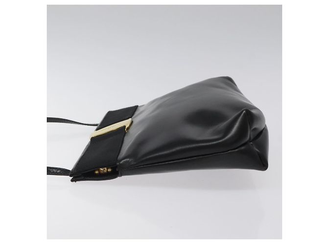 Borsa a spalla Salvatore Ferragamo in pelle nera e oro Auth 122966 Nero D'oro - vista 5