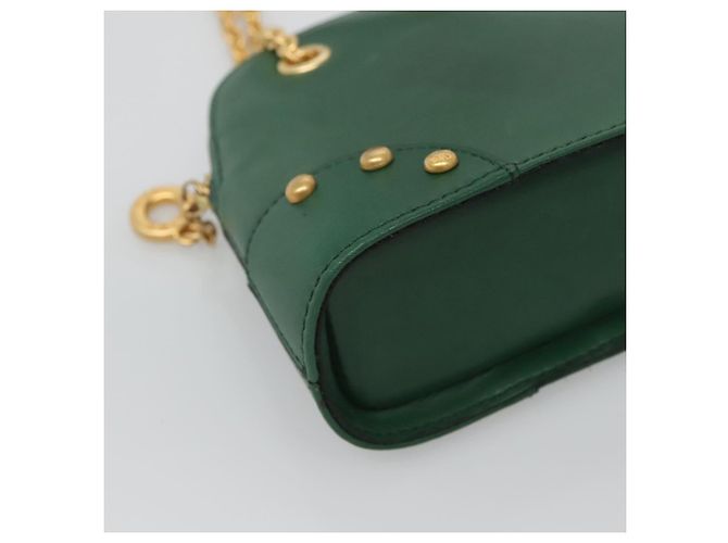 Céline Borsa a spalla CELINE in pelle verde oro Auth yk18399 D'oro - vista 11