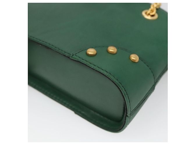 Céline Borsa a spalla CELINE in pelle verde oro Auth yk18399 D'oro - vista 12