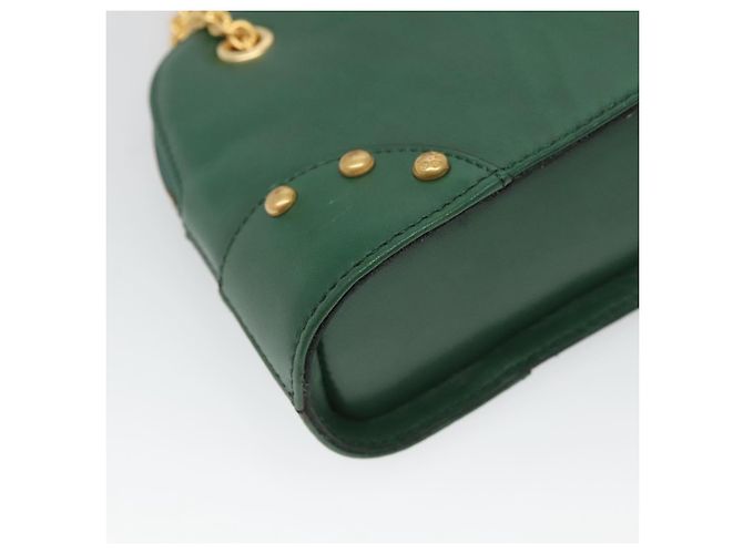 Céline Borsa a spalla CELINE in pelle verde oro Auth yk18399 D'oro - vista 13