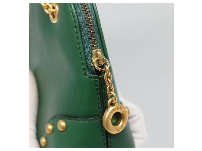 Céline Borsa a spalla CELINE in pelle verde oro Auth yk18399 D'oro - vista 14