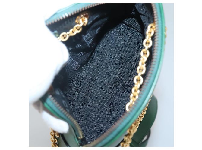 Céline Borsa a spalla CELINE in pelle verde oro Auth yk18399 D'oro - vista 16