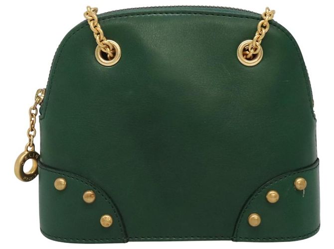 Céline Borsa a spalla CELINE in pelle verde oro Auth yk18399 D'oro - vista 2