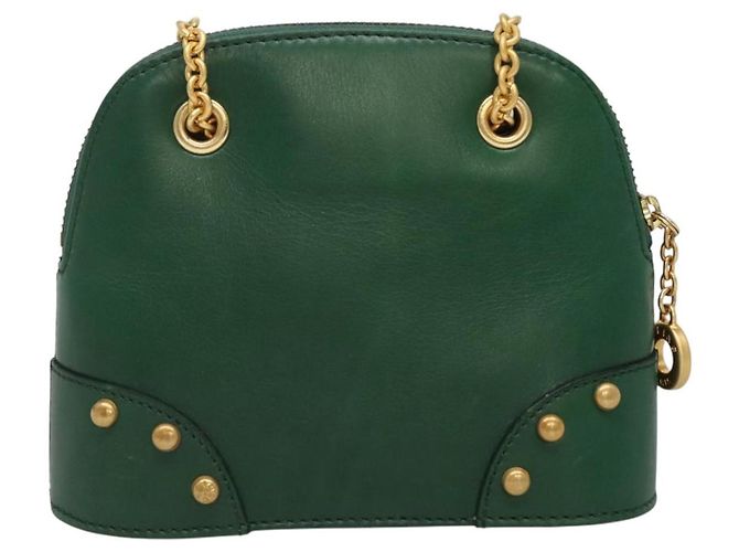Céline Borsa a spalla CELINE in pelle verde oro Auth yk18399 D'oro - vista 3