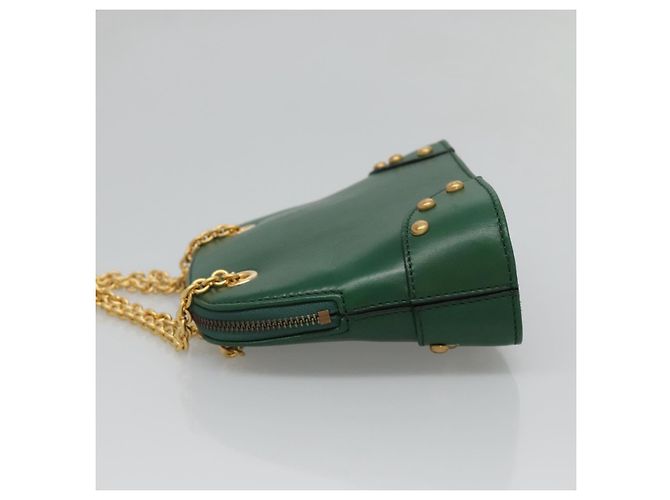 Céline Borsa a spalla CELINE in pelle verde oro Auth yk18399 D'oro - vista 5