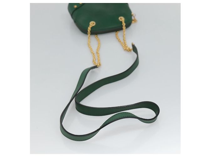 Céline Borsa a spalla CELINE in pelle verde oro Auth yk18399 D'oro - vista 7