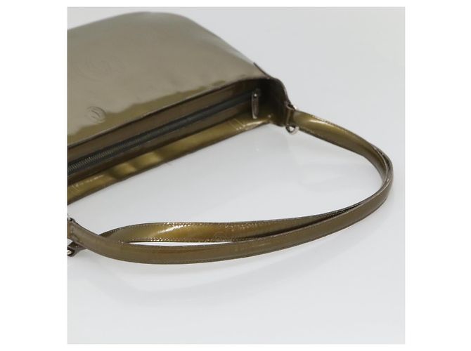 CARTIER Borsa a Spalla Buon Compleanno Smalto Khaki Argento Auth BA2280 Cachi - vista 7