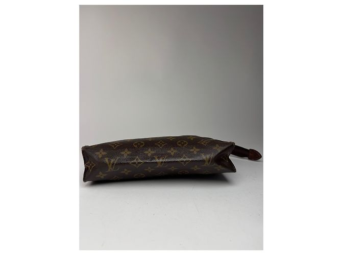 Clutch in pelle monogramma Louis Vuitton vintage marrone - vista 10