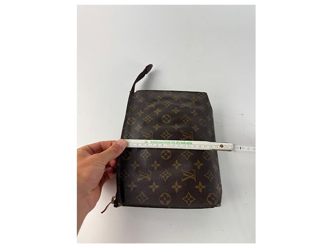 Clutch in pelle monogramma Louis Vuitton vintage marrone - vista 14