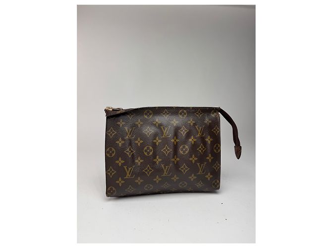 Clutch in pelle monogramma Louis Vuitton vintage marrone - vista 5