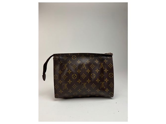 Clutch in pelle monogramma Louis Vuitton vintage marrone - vista 6