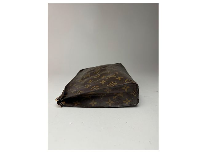 Clutch in pelle monogramma Louis Vuitton vintage marrone - vista 9