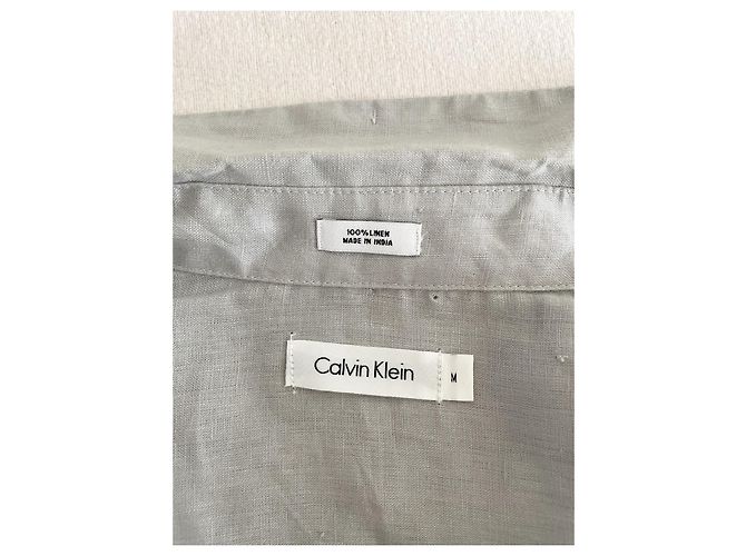 Calvin Klein Linen Shirt Grey M - view 3