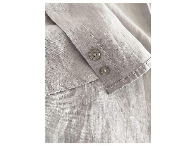 Calvin Klein Linen Shirt Grey M - view 7