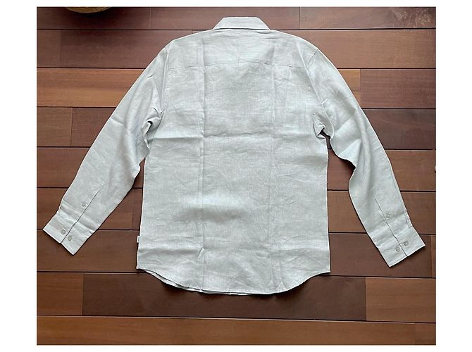 Calvin Klein Linen Shirt Grey M - view 8