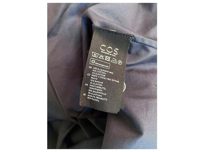 Túnica Cos Azul Oscuro Algodón Elastano Talla 38 Azul marino - vista 7