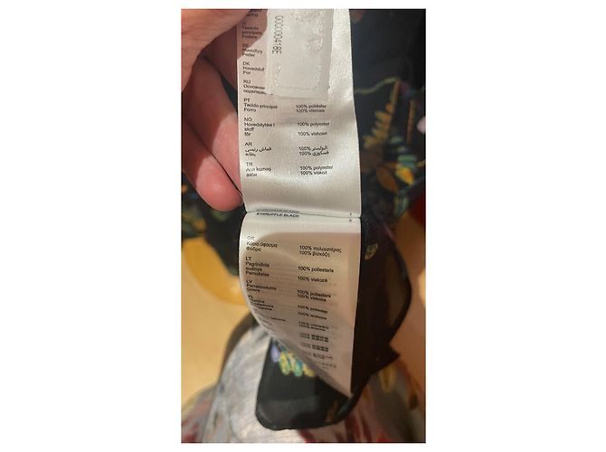 Maje Asymmetrisches Rüschen Maxikleid Blumenmuster Schwarz Mehrfarben - Ansicht 10