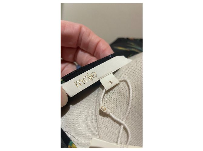 Maje Asymmetrisches Rüschen Maxikleid Blumenmuster Schwarz Mehrfarben - Ansicht 5