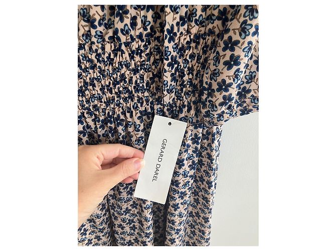 Gerard Darel Blumenkleid Gänseblümchen Print Polyester Größe 40 Mehrfarben - Ansicht 5