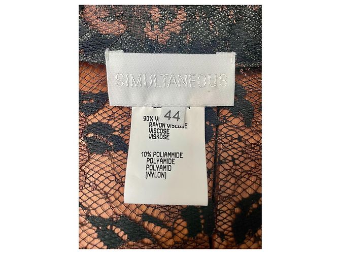Autre Marque Blusa in pizzo Simultanéous Nera e Rame Nero - Ansicht 9