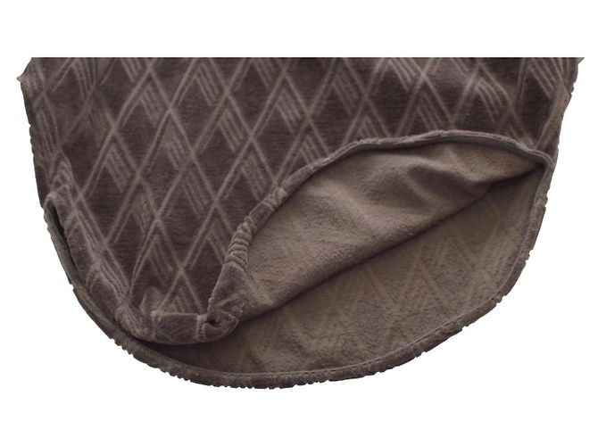 Sudadera The Attico Marrón de Jacquard de Algodón con Cuello Alto y Cinturón Castaño - vista 10