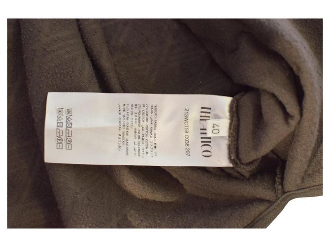 Sudadera The Attico Marrón de Jacquard de Algodón con Cuello Alto y Cinturón Castaño - vista 4