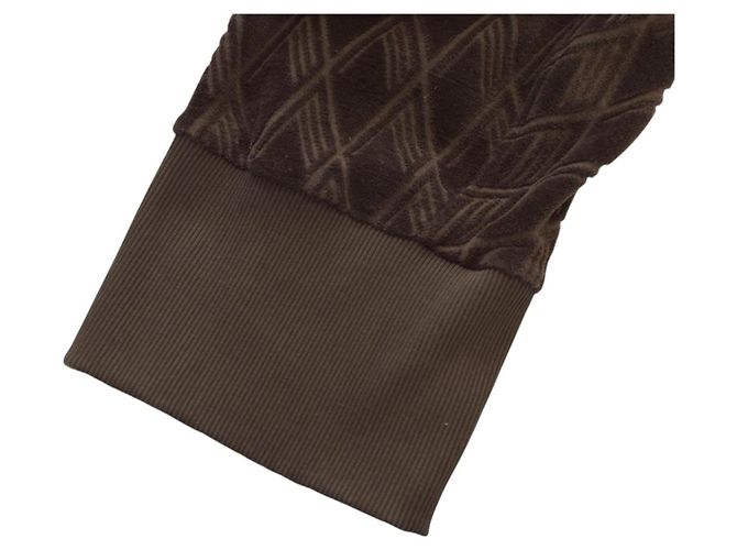 Sudadera The Attico Marrón de Jacquard de Algodón con Cuello Alto y Cinturón Castaño - vista 8