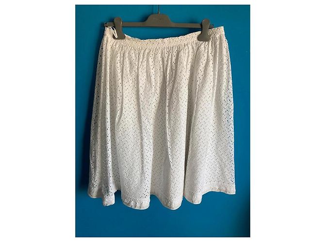 Pantalones Prada en sangallo blanco, talla 46. - vista 2