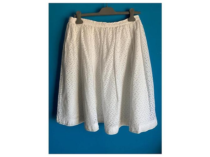 Pantalones Prada en sangallo blanco, talla 46. - vista 3