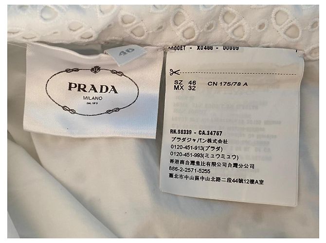 Pantalones Prada en sangallo blanco, talla 46. - vista 4
