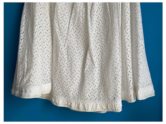 Pantalones Prada en sangallo blanco, talla 46. - vista 8