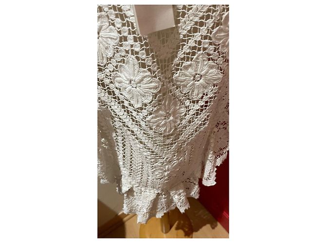 Isabel Marant Bluse Weiß Baumwolle Kurzarm - Ansicht 7