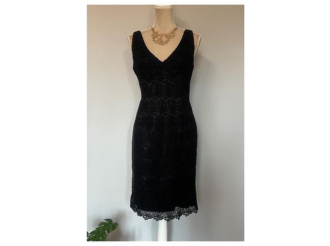 Elegantes schwarzes Spitzenkleid Flavio Castellani - Ansicht 6