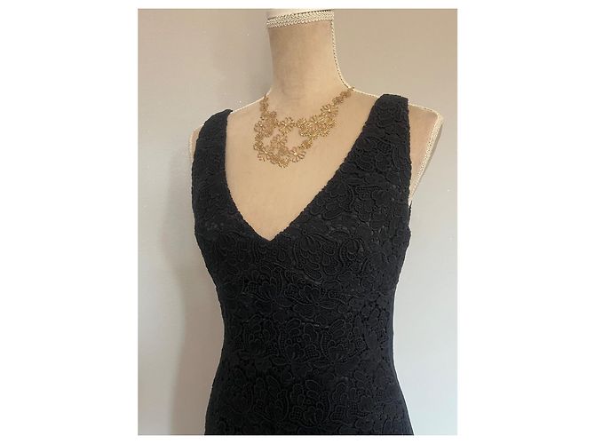 Elegantes schwarzes Spitzenkleid Flavio Castellani - Ansicht 7