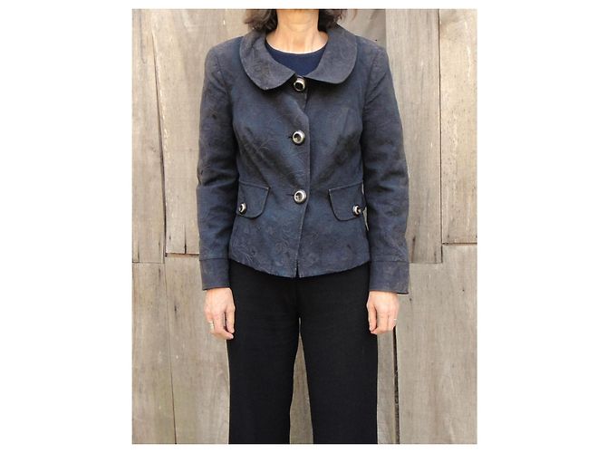 Chaqueta Dolce & Gabbana de algodón con estampado floral gris - vista 4