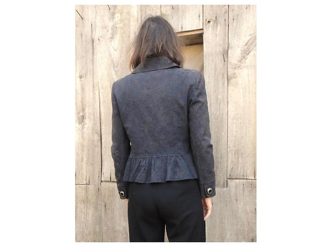 Chaqueta Dolce & Gabbana de algodón con estampado floral gris - vista 5